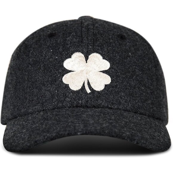 Women's Classic Wool Clover Embroidered Comfortable Black Baseball Hat Cap - Picture 1 of 6